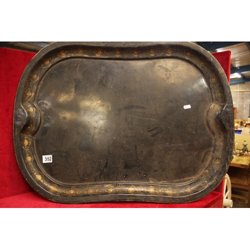 352 - ANTIQUE SERVING TRAY