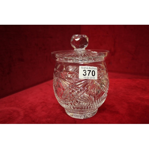 370 - TYRONE CRYSTAL BISCUIT BARREL