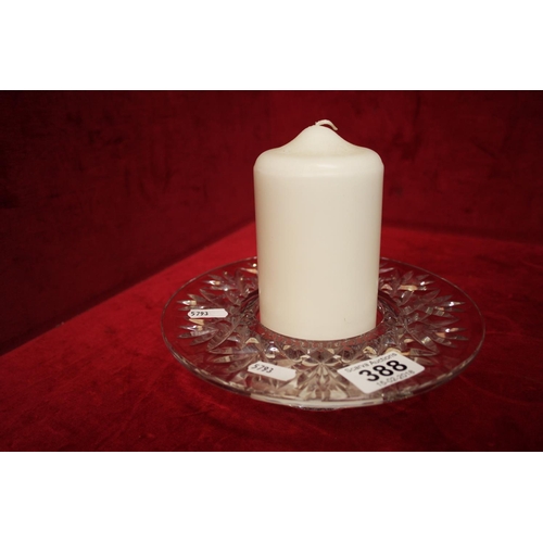 388 - WATERFORD CRYSTAL CATHEDRAL CANDLE HOLDER