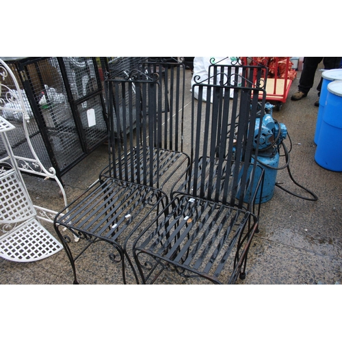 66 - 4 METAL GARDEN CHAIRS