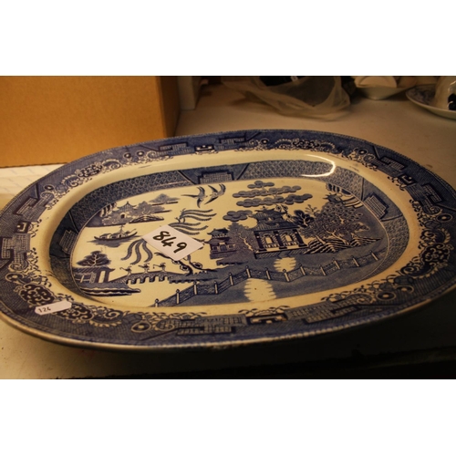 849 - LARGE BLUE & WHITE PLATTER