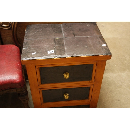 641 - SLATE CABINET