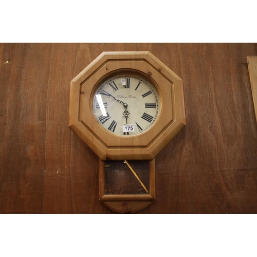 175 - PINE FRAMED CLOCK