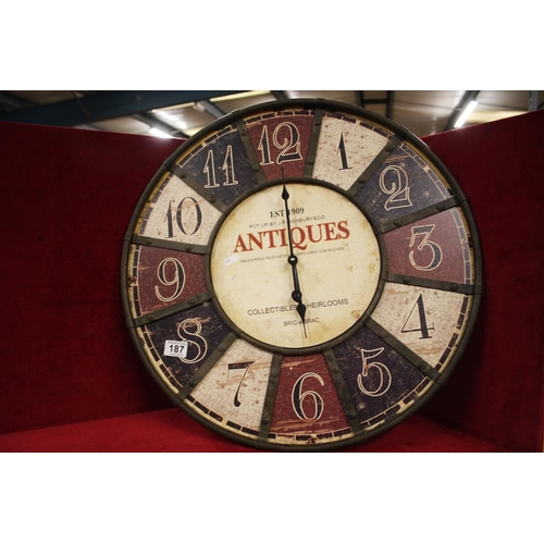 187 - ANTIQUES CLOCK