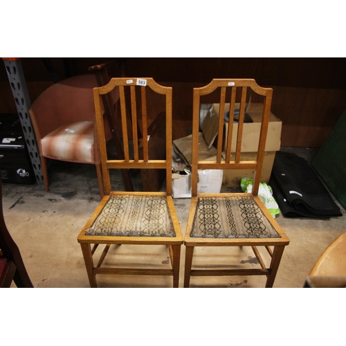 583 - PAIR OF BEDROOM CHAIRS