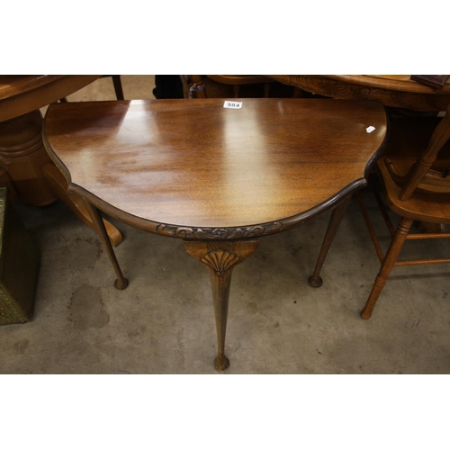 584 - HALFMOON HALL TABLE