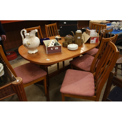 601 - DINING TABLE & 6 CHAIRS