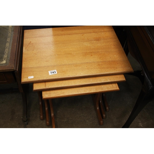 743 - TEAK NEST OF TABLES