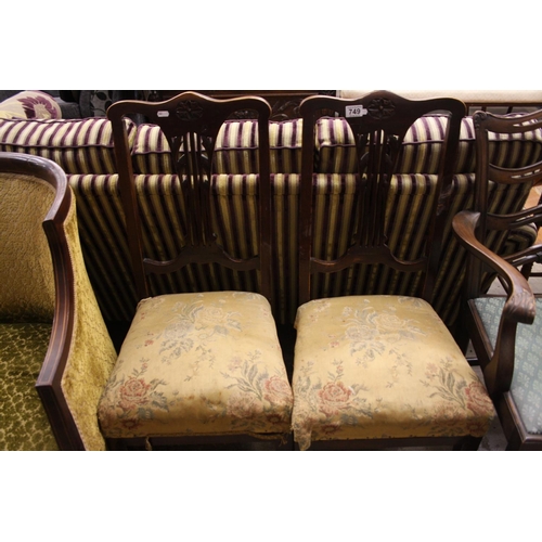 749 - PAIR OF HALL CHAIRS