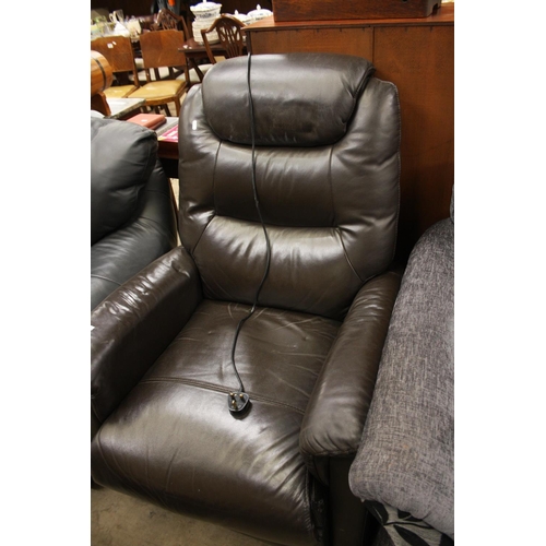 780 - RECLINING LEATHER ARMCHAIR