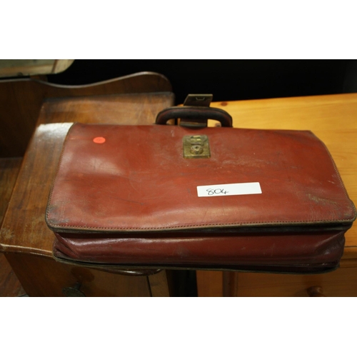 804 - LEATHER BRIEFCASE