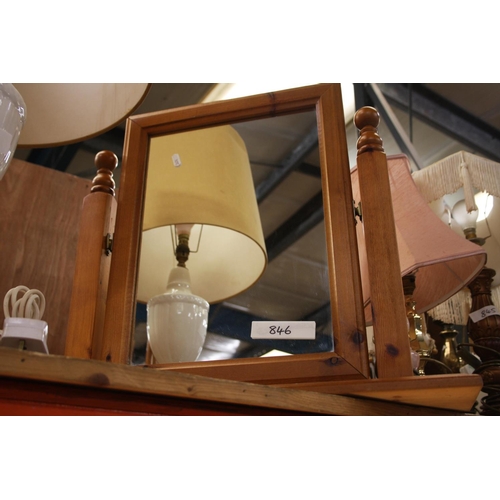 846 - PINE DRESSING TABLE MIRROR