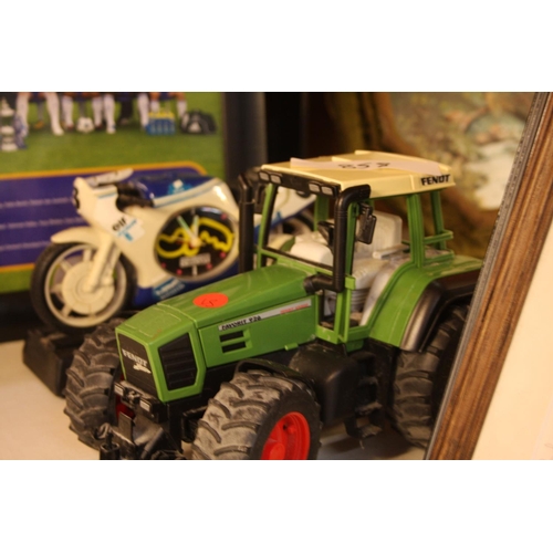 858 - MODEL TRACTOR & MOTORBIKE