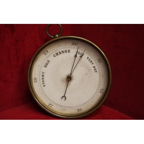 134 - BRASS BAROMETER