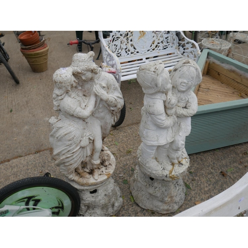 112 - PAIR OF CONCRETE STATUES