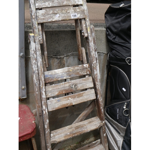 156 - WOODEN STEP LADDER