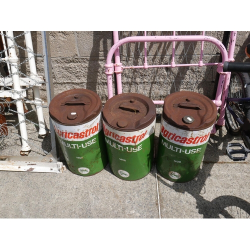 63 - 3 CASTROL DRUMS