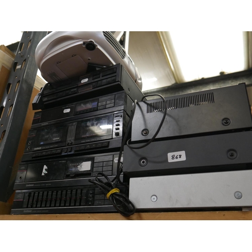 868 - LOT OF DVD PLAYERS & STEREO EQUIPMENT