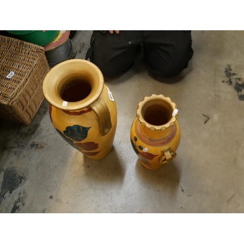 877 - 2 TERRACOTTA VASES