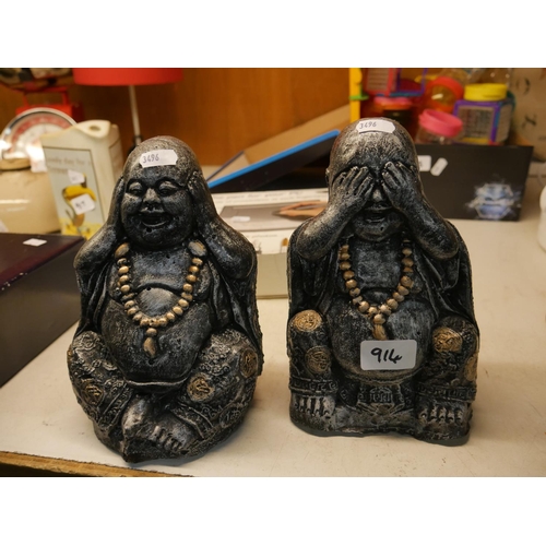 914 - 2 BUDDHA ORNAMENTS