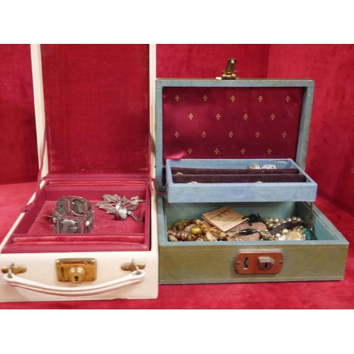 145 - 2 BOXES OF JEWELLERY