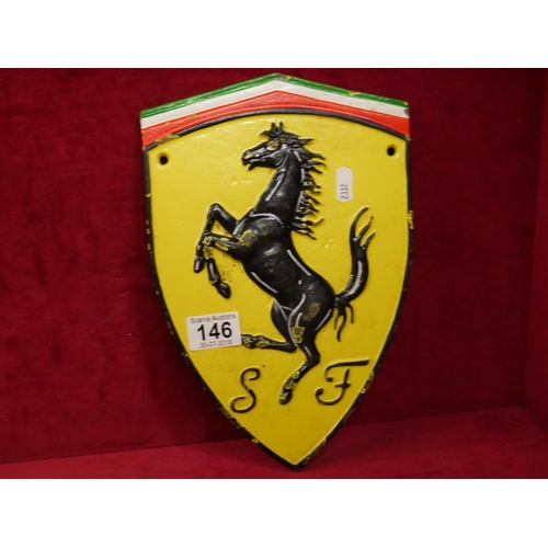 146 - FERRARI METAL SIGN