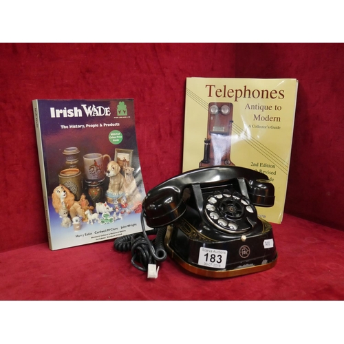 183 - OLD TELEPHONE & 2 REFERENCE BOOKS