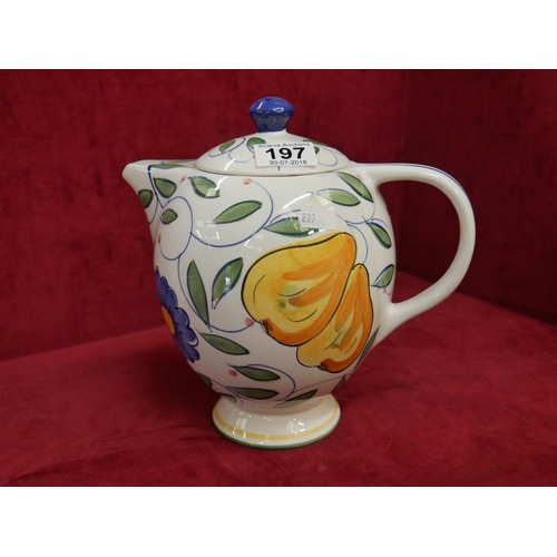 197 - CERAMIC TEA POT