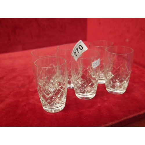 270 - WATERFORD GLASSES X 6