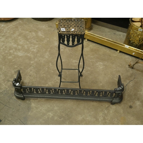 283 - METAL FIRE FENDER & PLANT STAND