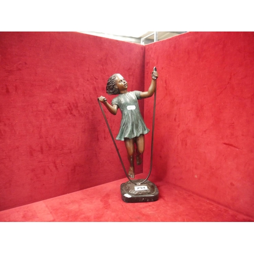 294 - BRONZE SKIPPING GIRL