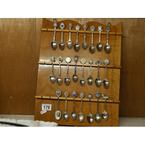 176 - DISPLAY OF SPOONS