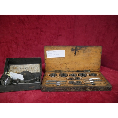 214 - VINTAGE TAP & DIE SET PLUS ANOTHER ITEM