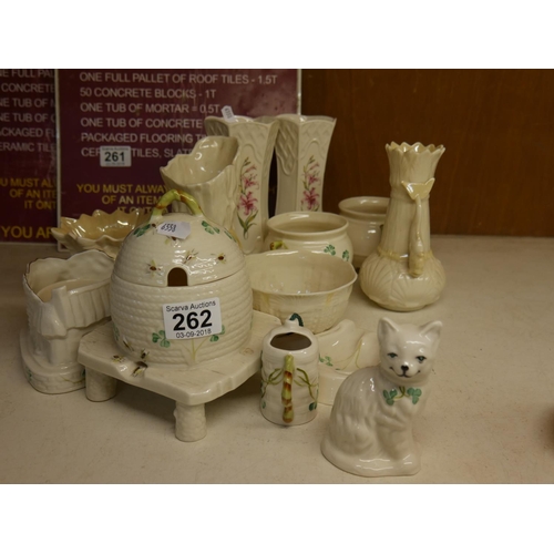 262 - SELECTION OF BELLEEK CHINA