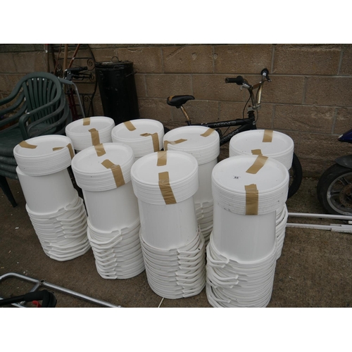 55 - LOT OF PLASTIC BUCKETS & LIDS