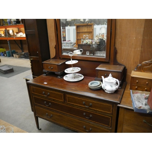 593 - INLAID EDWARDIAN DRESSING TABLE