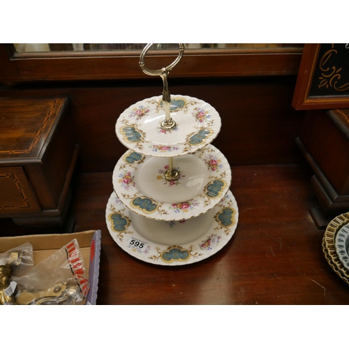 595 - ROYAL ALBERT BERKELEY 3 TIER CAKE STAND