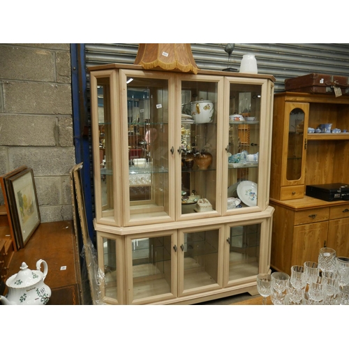 601 - BEECH DISPLAY CABINET