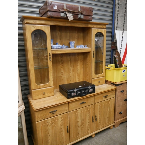 604 - PINE DISPLAY CABINET