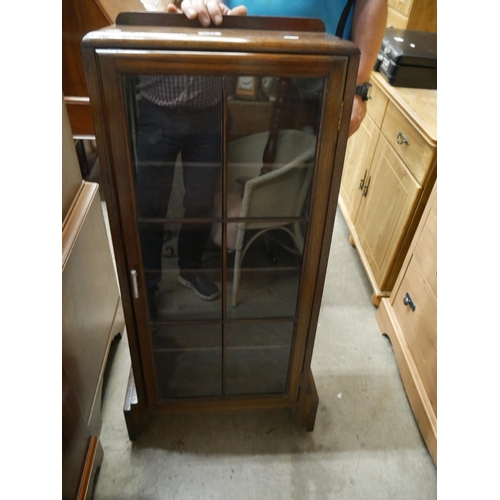 627 - OAK DISPLAY CABINET