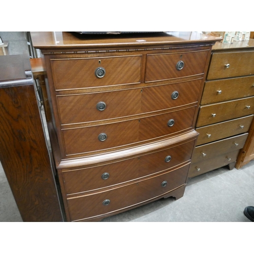 628 - MAHOGANY CHEST ON CHEST