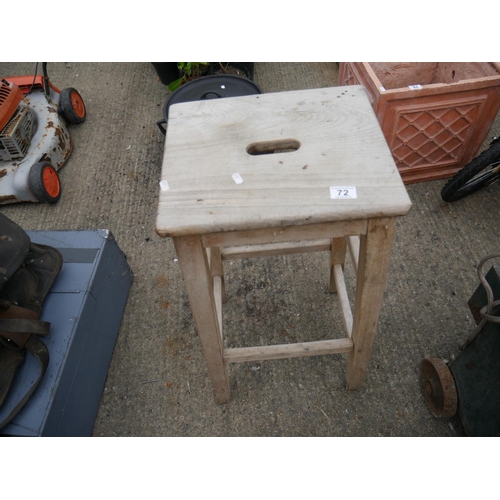 72 - WOODEN STOOL