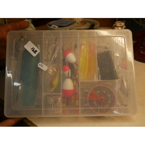 891 - BOX OF FISHING ITEMS