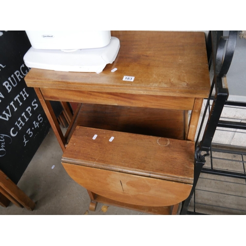 183 - TROLLEY & DROP LEAF TABLE