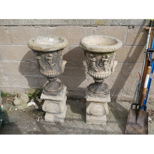 71 - 2 CONCRETE PLANTERS