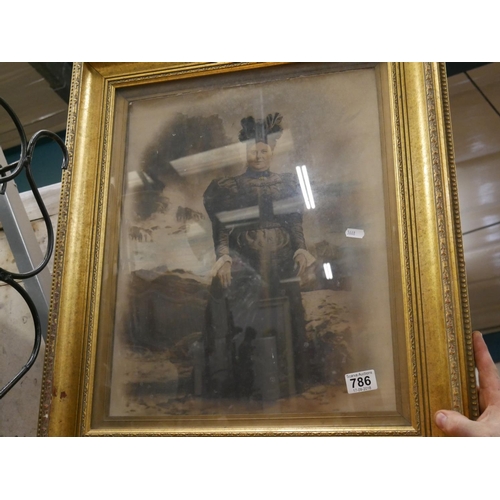 786 - OLD FRAMED PRINT