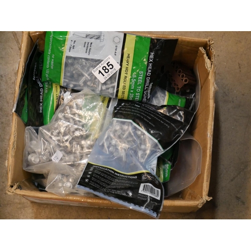 185 - BOX OF TACK SCREWS