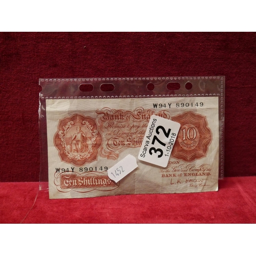 372 - 10 SHILLING NOTE