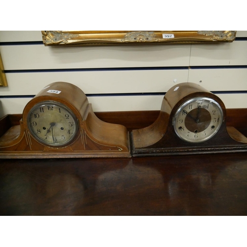 394 - 2 MANTLE CLOCKS