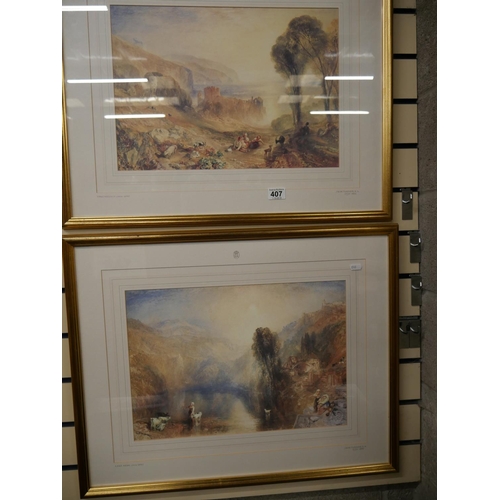 407 - PAIR OF FRAMED PRINTS